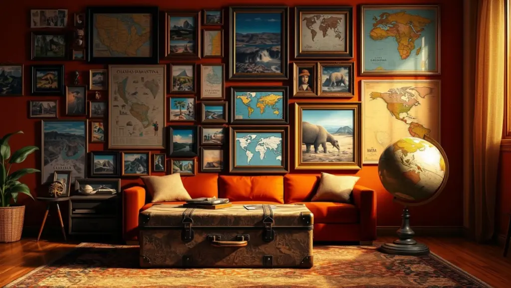 Quadros para Sala: Gallery Wall Temática de Viagens