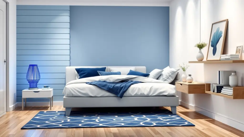 Quarto de Menino Azul e Branco: Elegância e Calma