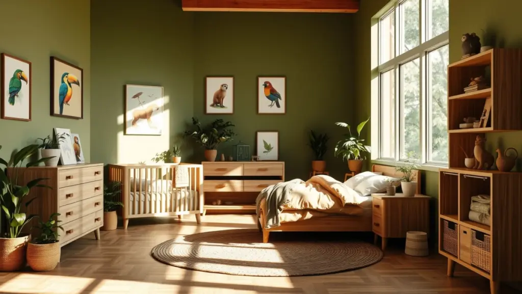 Quarto de Menino Verde: Refúgio na Natureza com Decoração Sustentável