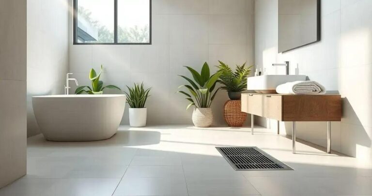 Ralo Linear Design Discreto e Eficiência Para Seu Banheiro