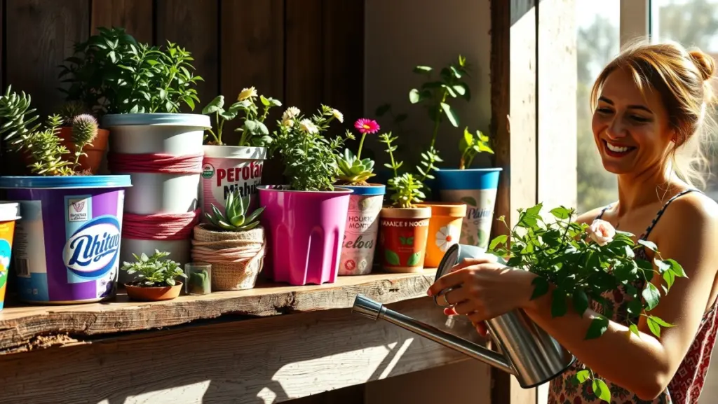 Reaproveitamento de Embalagens Plásticas: Vasos de Plantas Decorativos Reaproveitamento de Embalagens Plásticas: Vasos de Plantas Decorativos