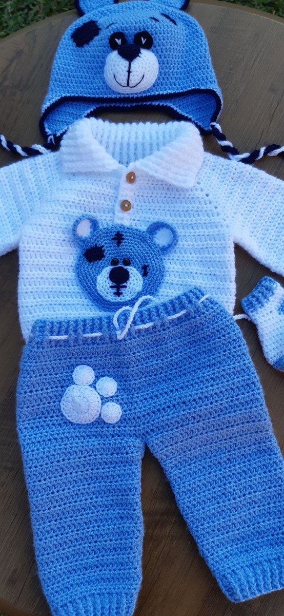 25 Ideias de Roupinha de Bebê de Crochê