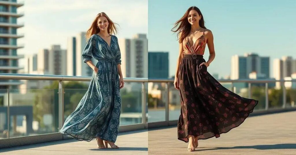 Saia Longa Estampada: Como Criar Looks Incríveis para o Dia e para a Noite