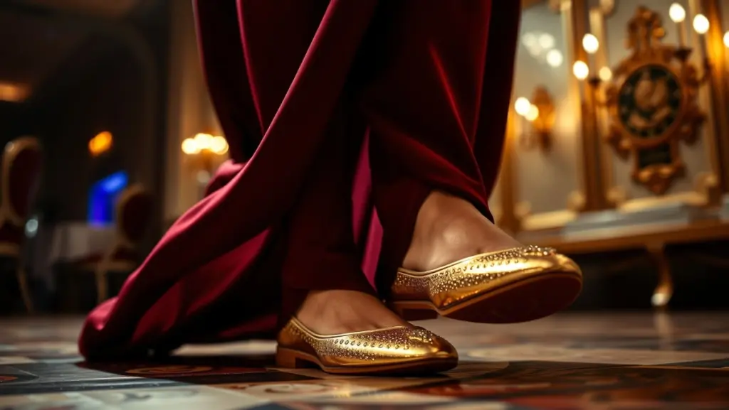 Sapatilhas Metalizadas: O Toque de Glamour para a Noite