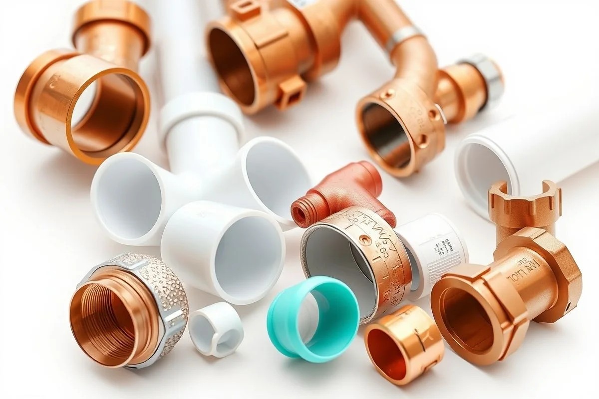 Tubos de PVC, cobre e PEX para hidráulica, materiais para reforma de banheiro.