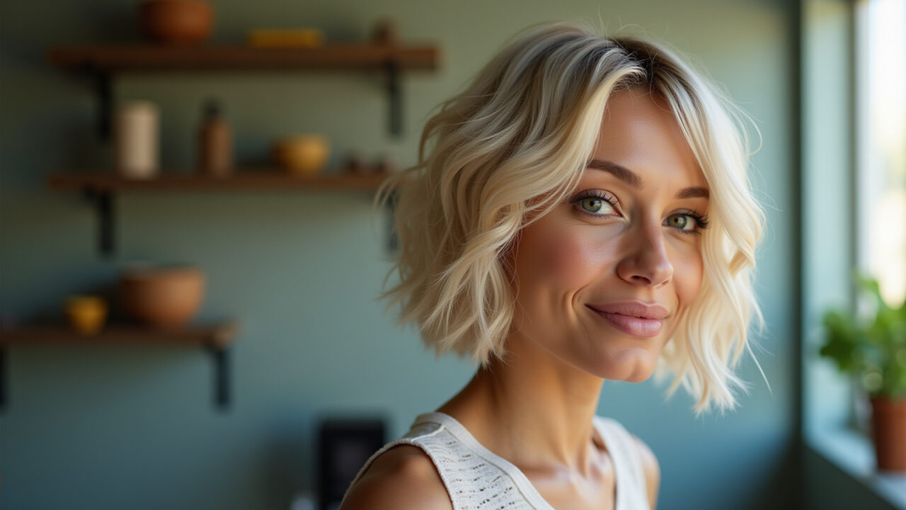Cabelo curto com corte em camadas, modernidade e praticidade.