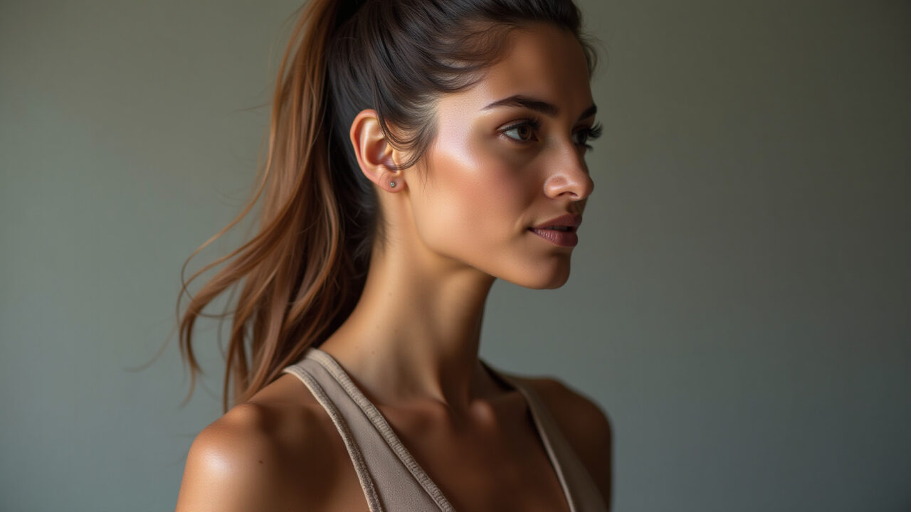 Rabo de cavalo texturizado em cabelo liso.