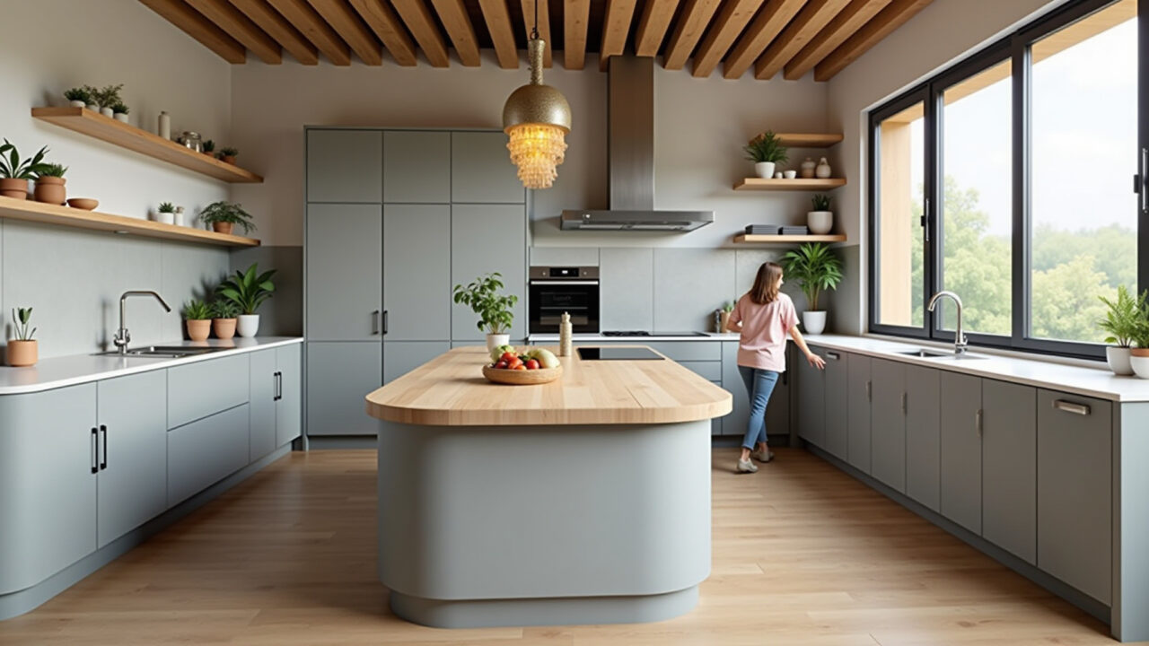 Diferentes layouts de cozinha para planejamento passo a passo.