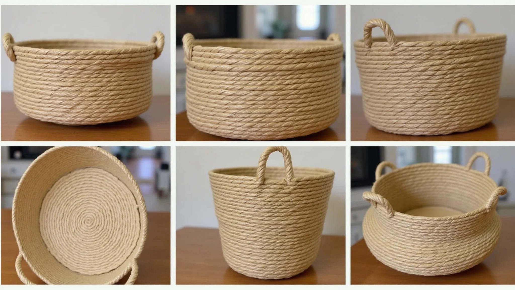 Tutorial passo a passo de cesto de corda de sisal, artesanato brasileiro.