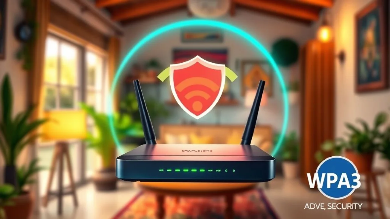 Rede Wi-Fi segura com proteção WPA3 para câmera de segurança