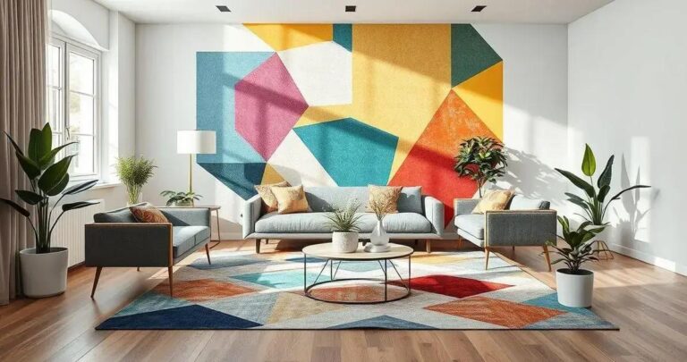 Tapetes Geométricos Como Usar na Decoração da Sala