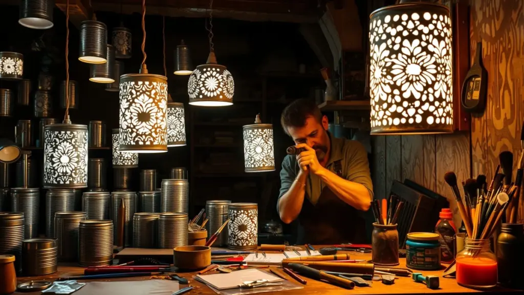 Transforme Latas de Alumínio em Objetos Úteis: Porta-Trecos e Luminárias Transforme Latas de Alumínio em Objetos Úteis: Porta-Trecos e Luminárias