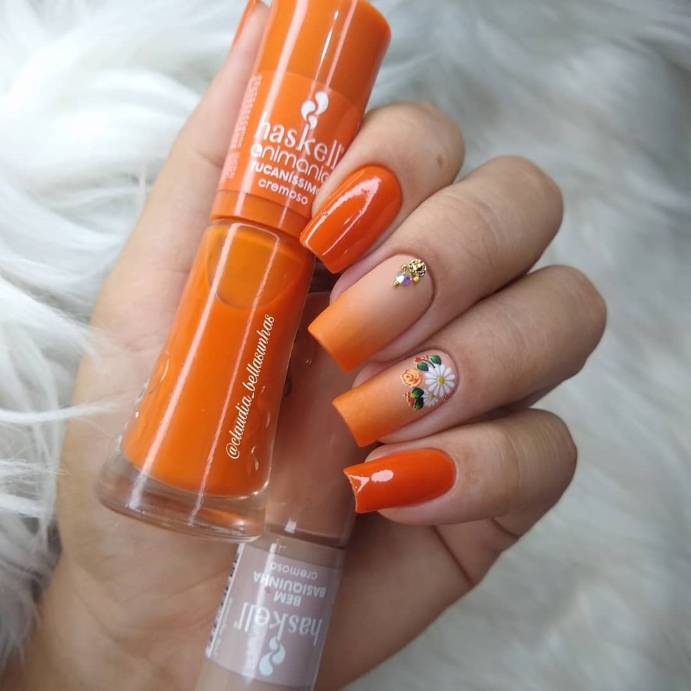 Unhas decoradas laranja: 36 Inspirações ...