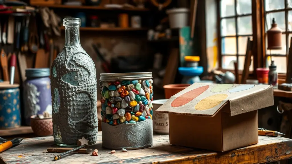 Upcycling Criativo: Reutilizando Materiais com Argamassa no Artesanato