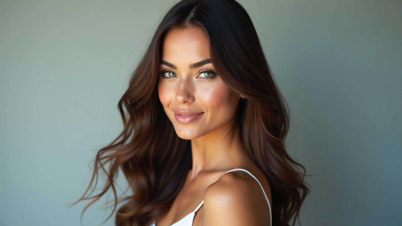 Corte em V para cabelos longos: elegância e alongamento.