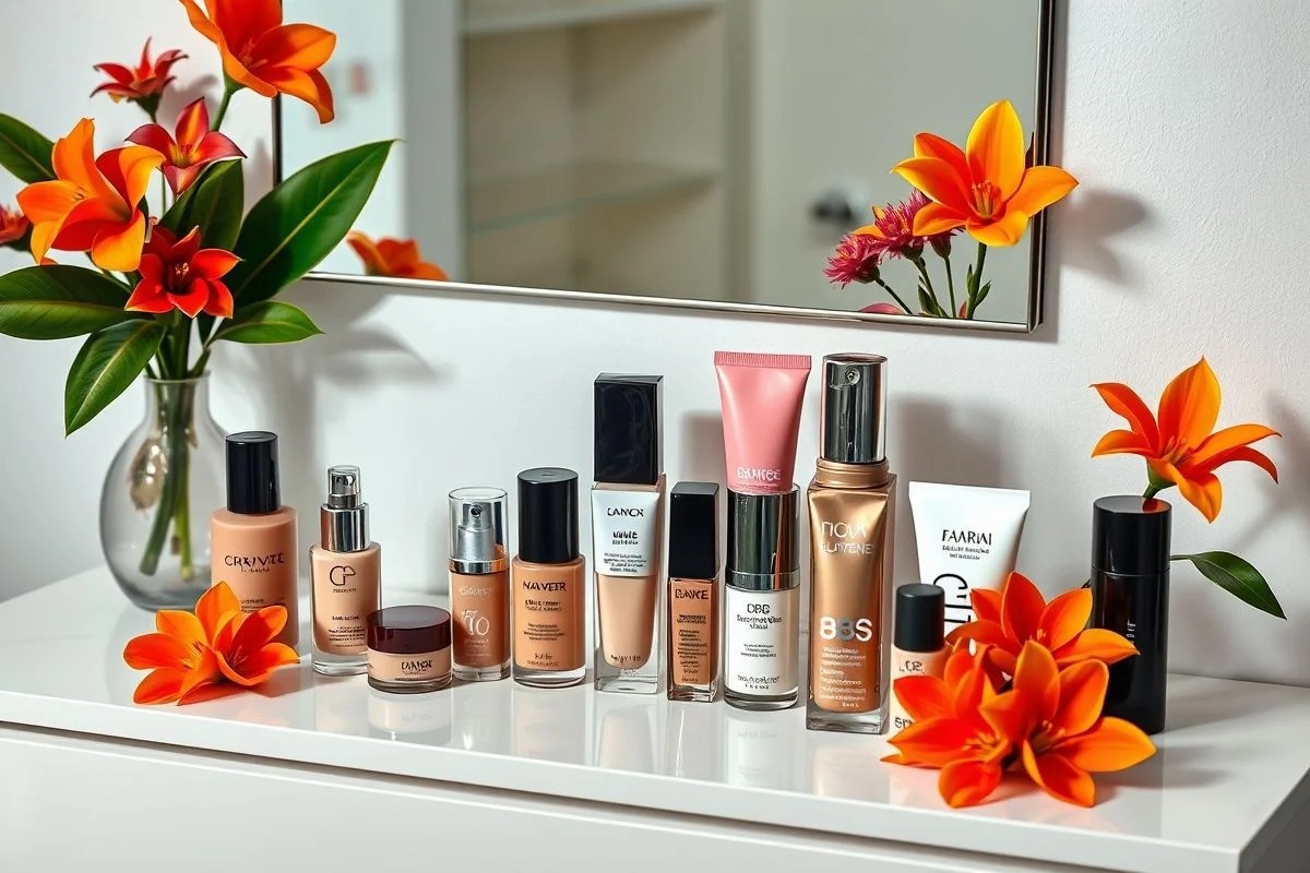 Tipos de base para pele seca: líquida, cremosa, BB cream.