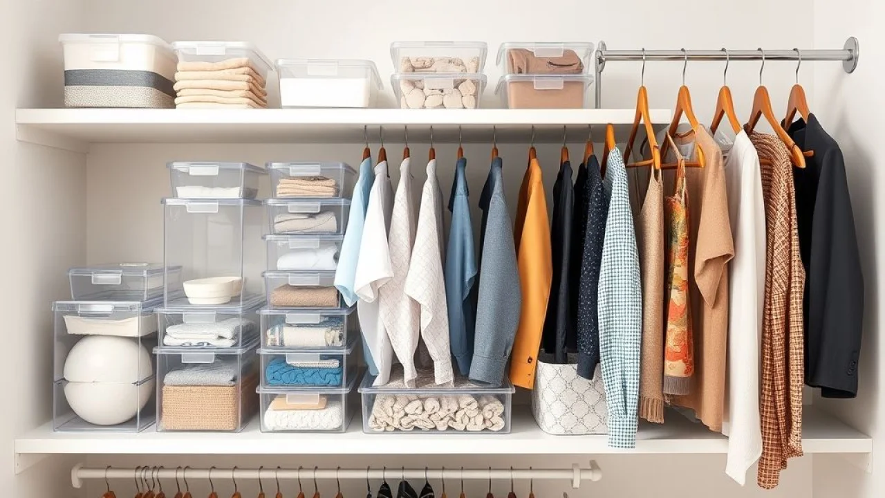 Produtos organizadores de guarda-roupa: colmeias, caixas acrílicas, cabides slim. Marcas brasileiras.