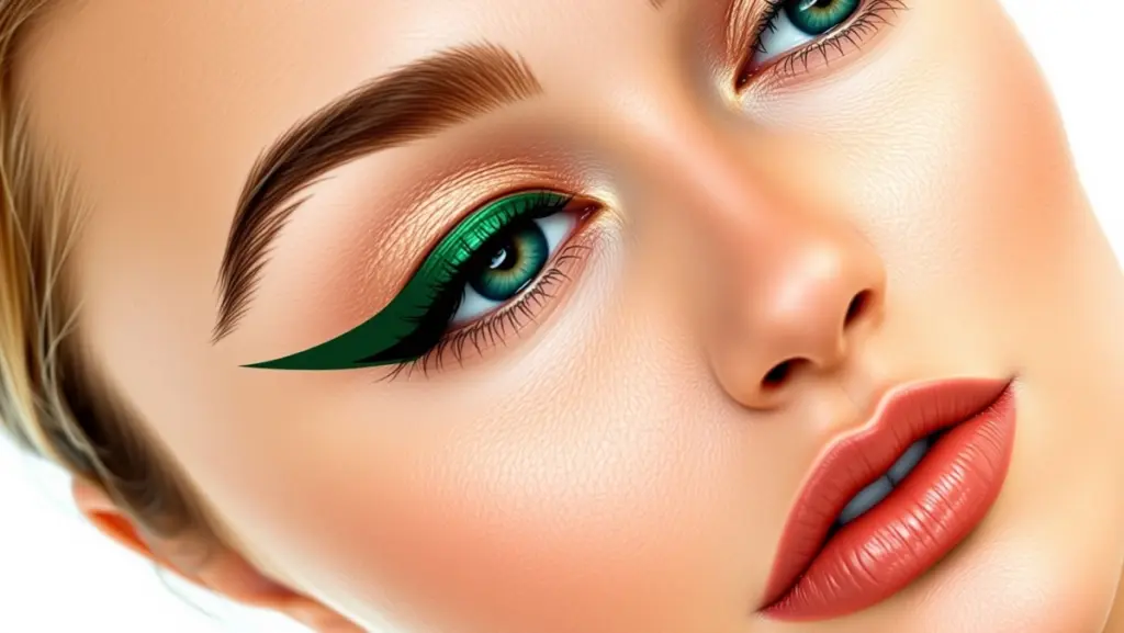 Verde Esmeralda: Um Delineado Moderno e Ousado