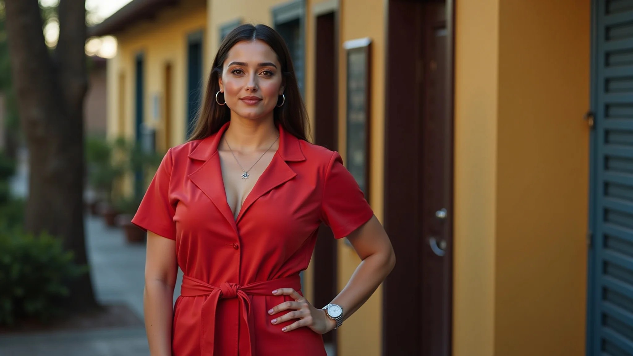 Vestido envelope plus size elegante para o trabalho