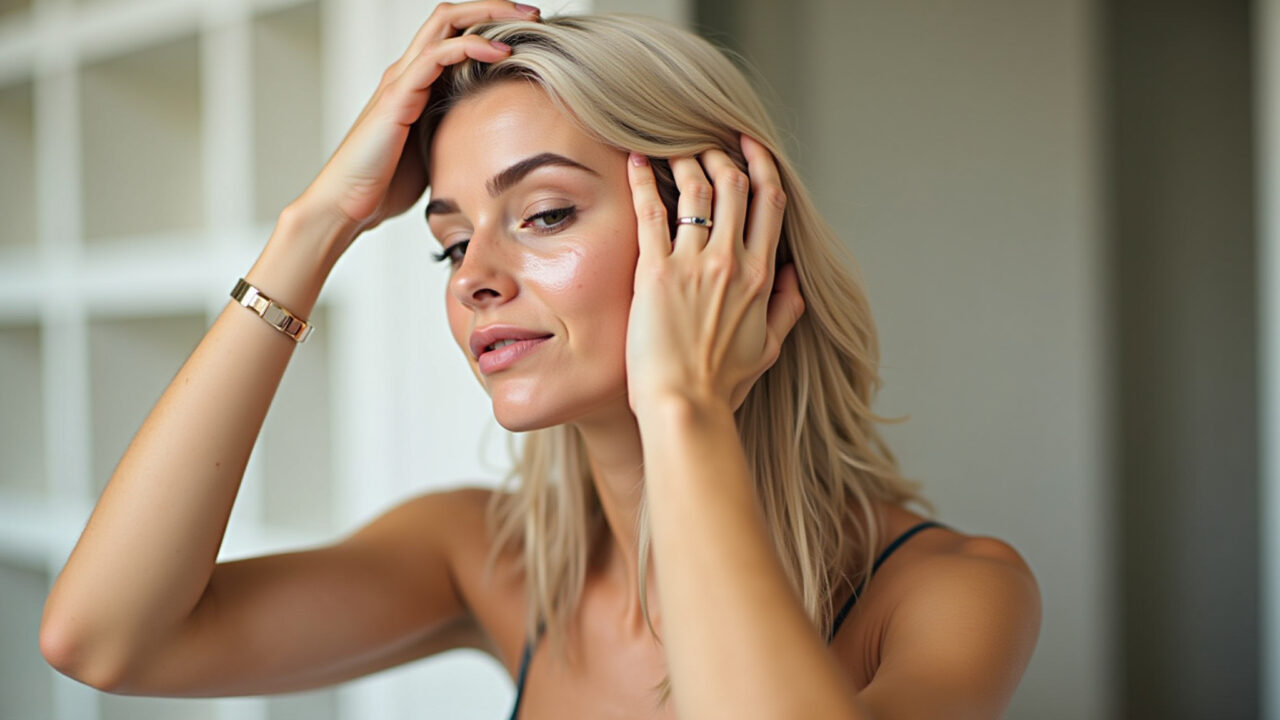 Reconstrução de cabelos descoloridos com óleo de argan.