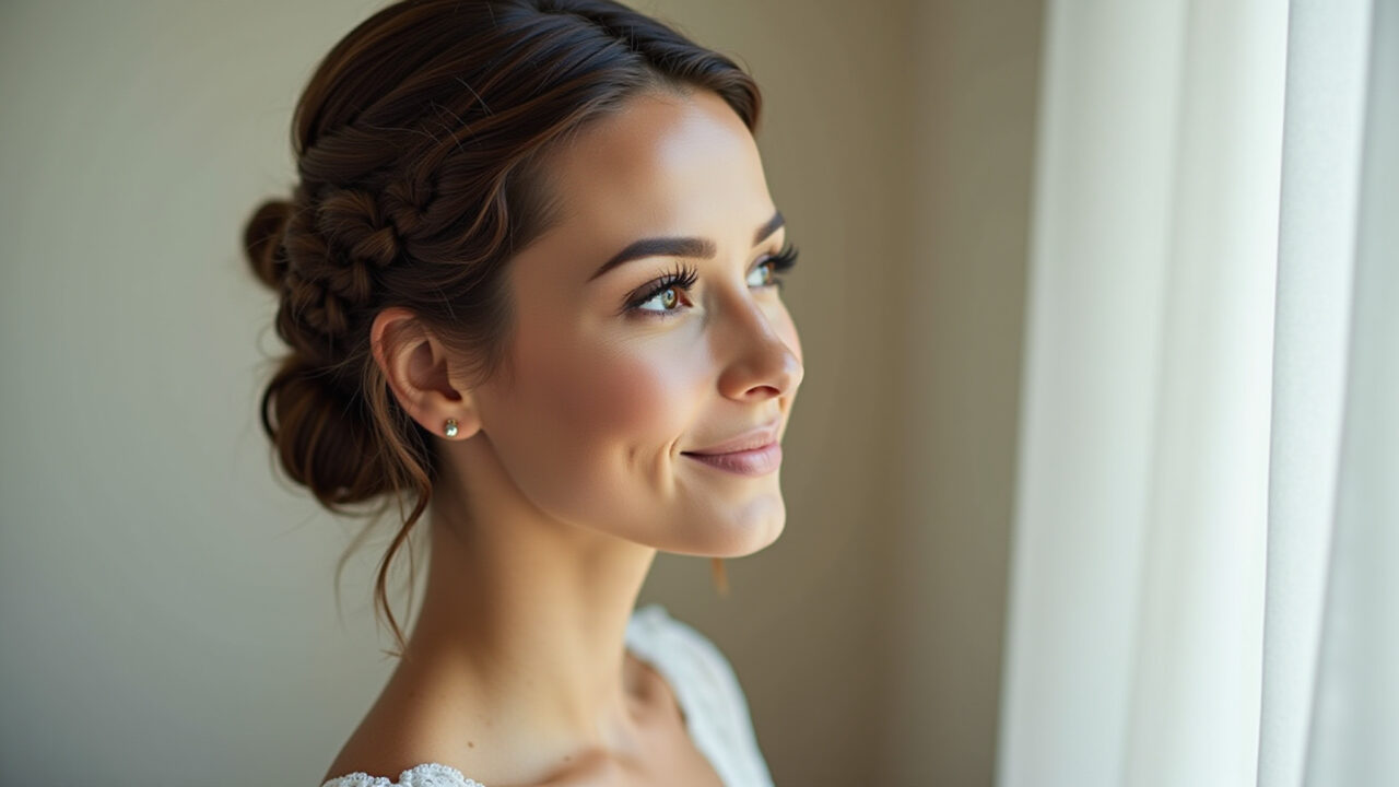 Penteado meio preso com torcidinhos em cabelo curto.