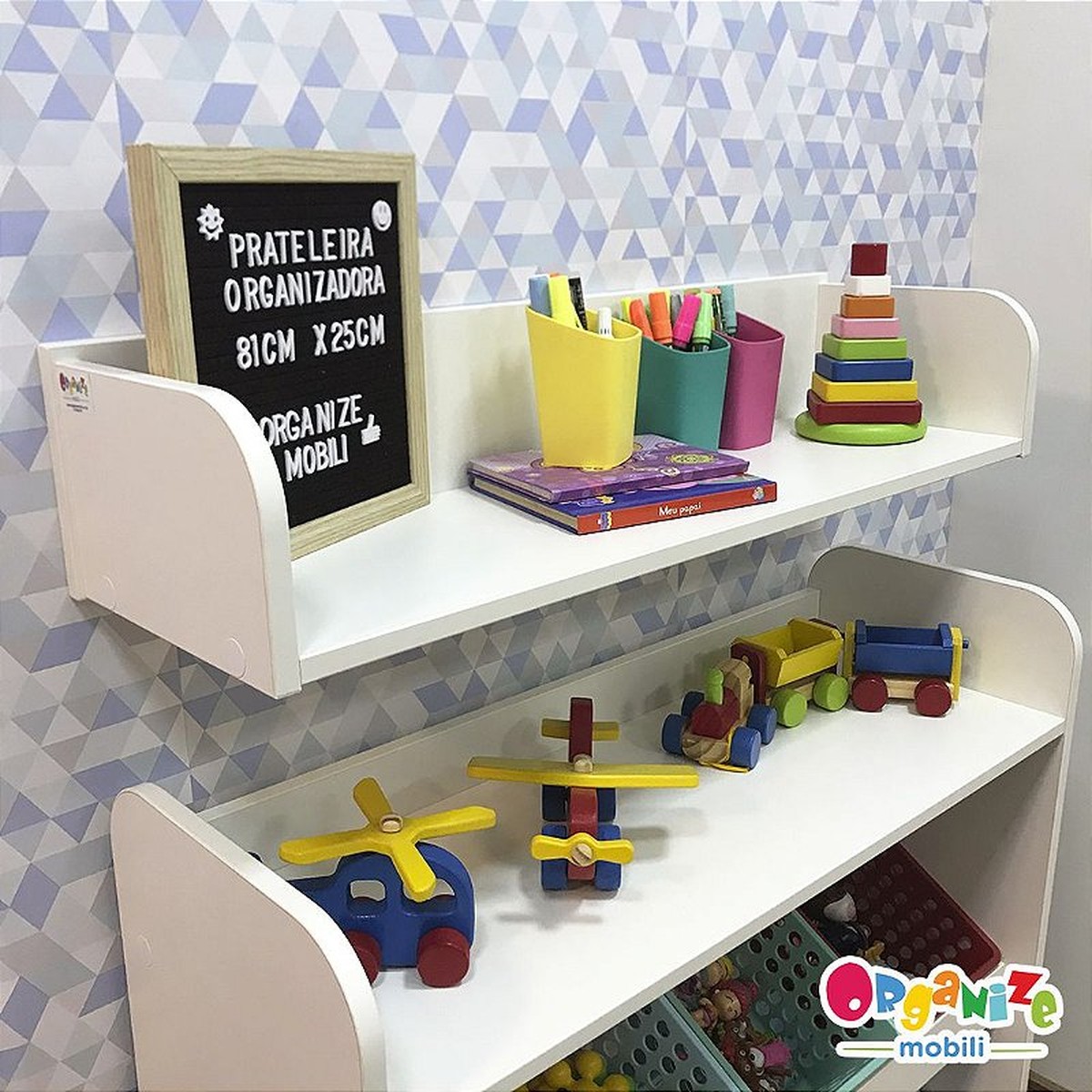 Prateleira infantil de parede ...