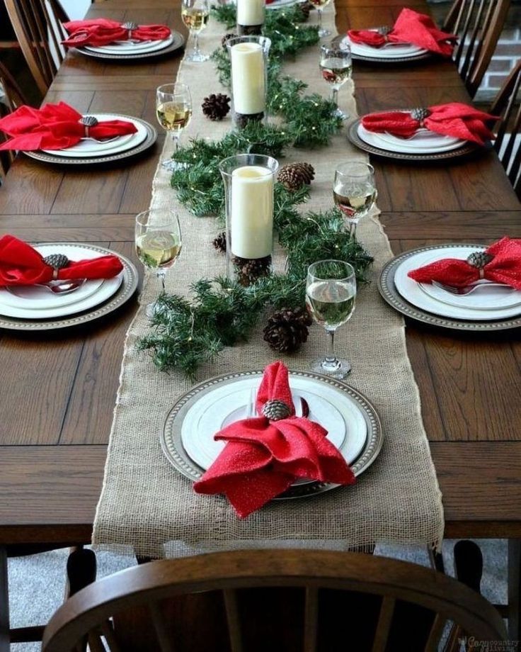 mesa posta para o natal ...