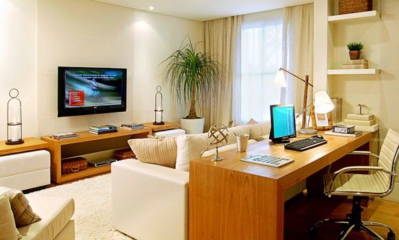 30 Salas com home offices integrados ...