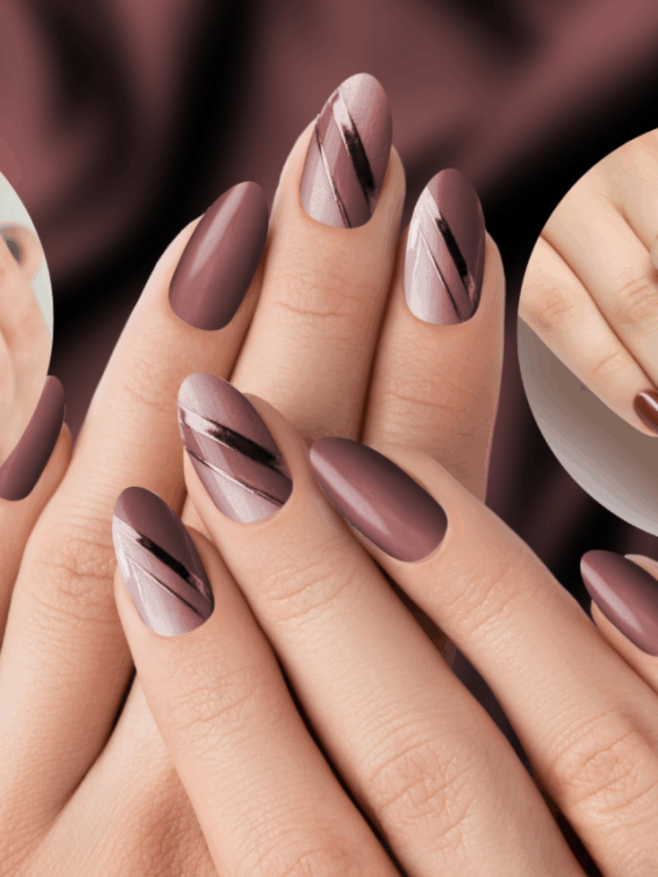Unhas decoradas com tons terrosos! Mais ...