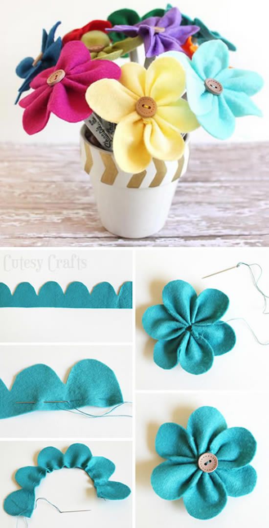 Flores de Feltro para Decoração: 15 ...