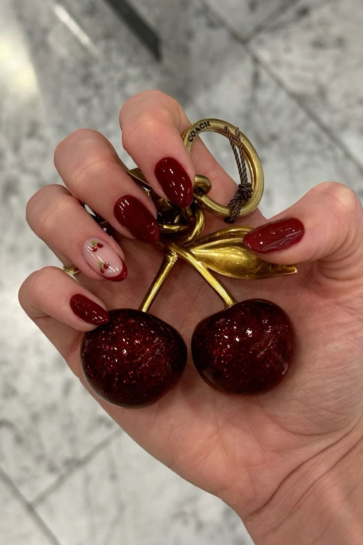 Cherry Red Nails