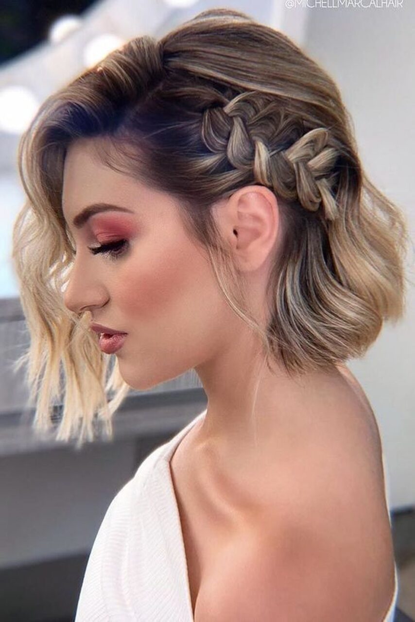 Penteado em cabelo curto para madrinha ...