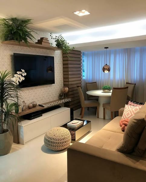 Como Decorar uma Sala Simples e Pequena ...