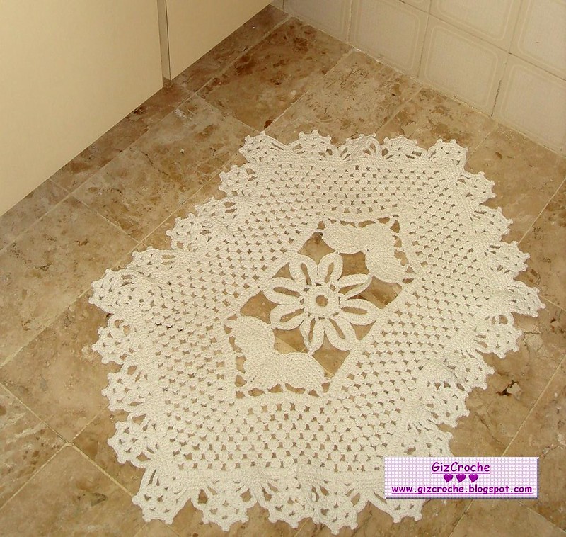 TAPETE DE CROCHE EM BARBANTE ...