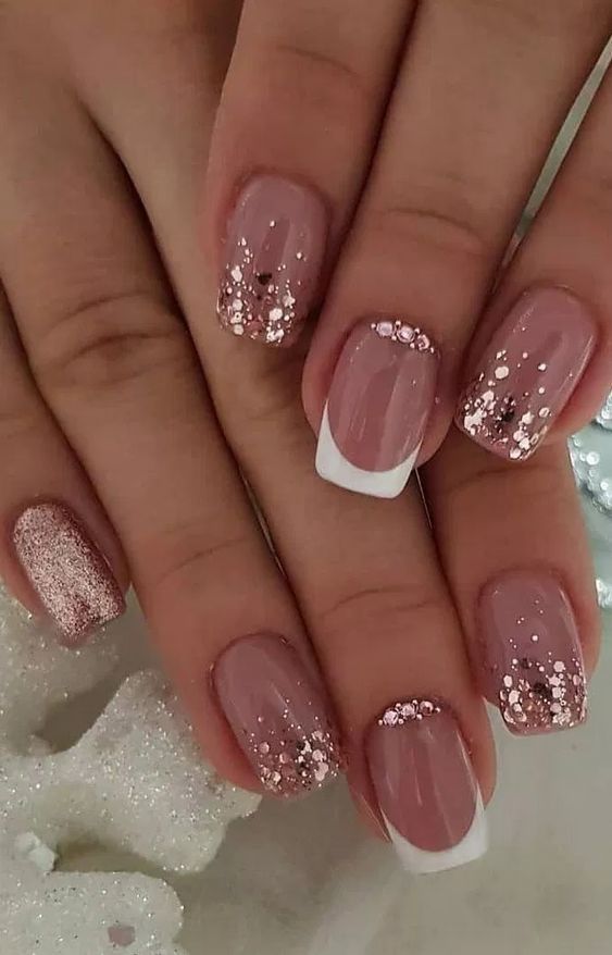 glitter, Gel nails, Christmas nails acrylic
