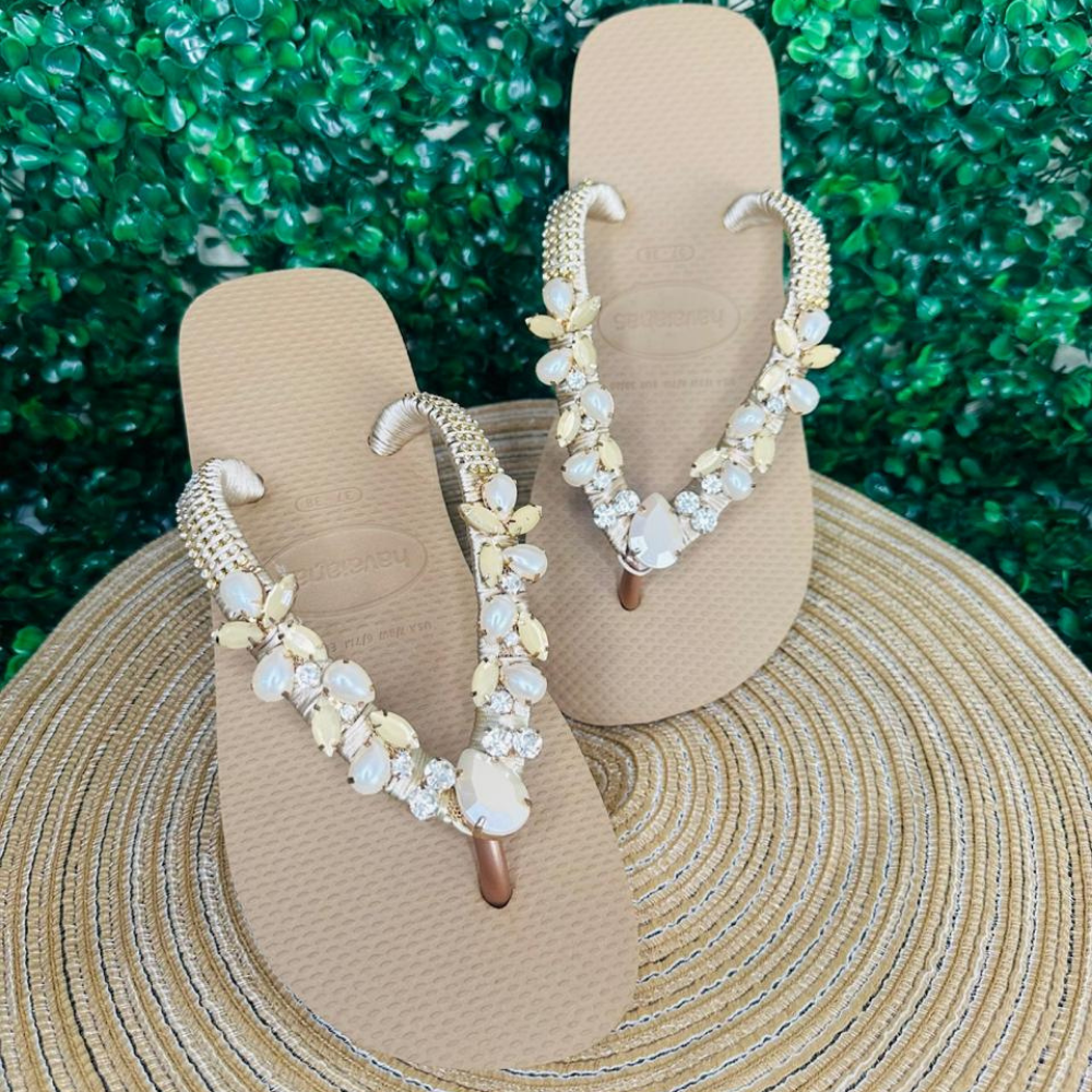 Chinelo Havaianas Decorado Top - Pedras ...