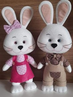 feltro, coelhos, coelho de feltro ...