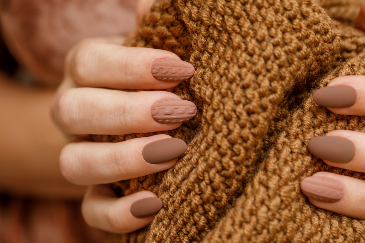 Foto: Unhas decoradas com textura e ...