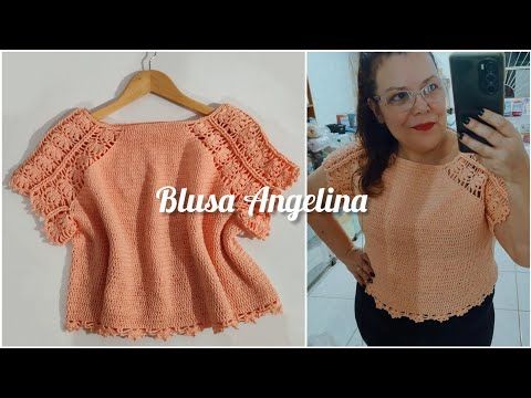 Blusa Angelina Crochê Topdown Passo a Passo
