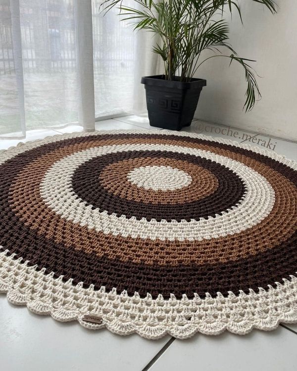 tapete redondo de croche, tapete de ...