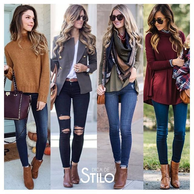 54 ideias de Look bota marrom para ...