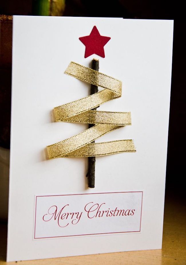 natal feito à mão com graveto e fita ...