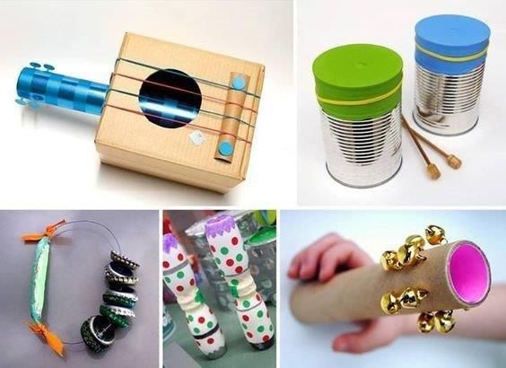 Instrumentos musicais com Sucata