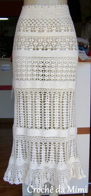 Saia Longa em Crochê Modelo Thais