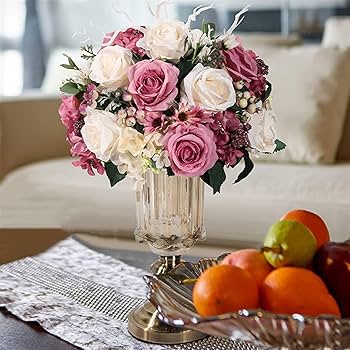 Flores artificiais mesa de jantar ...