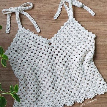 Cropped de croche top de croche