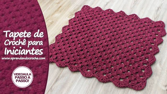 Tapete de Crochê para Iniciantes Vinho