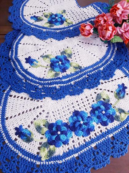 Jogo de Banheiro Maravilha 3 Peças Cru ...