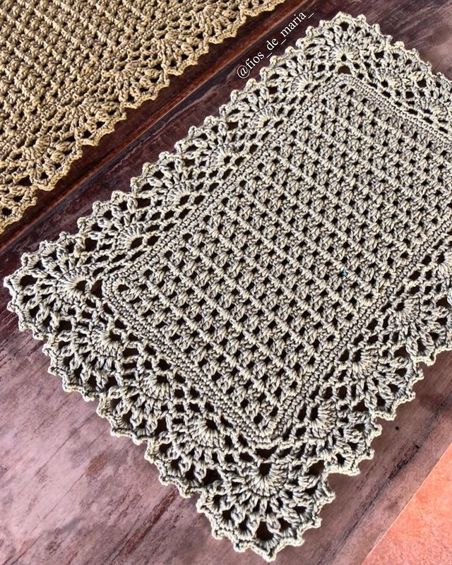Crocheted Rectangular Doilies for Home ...