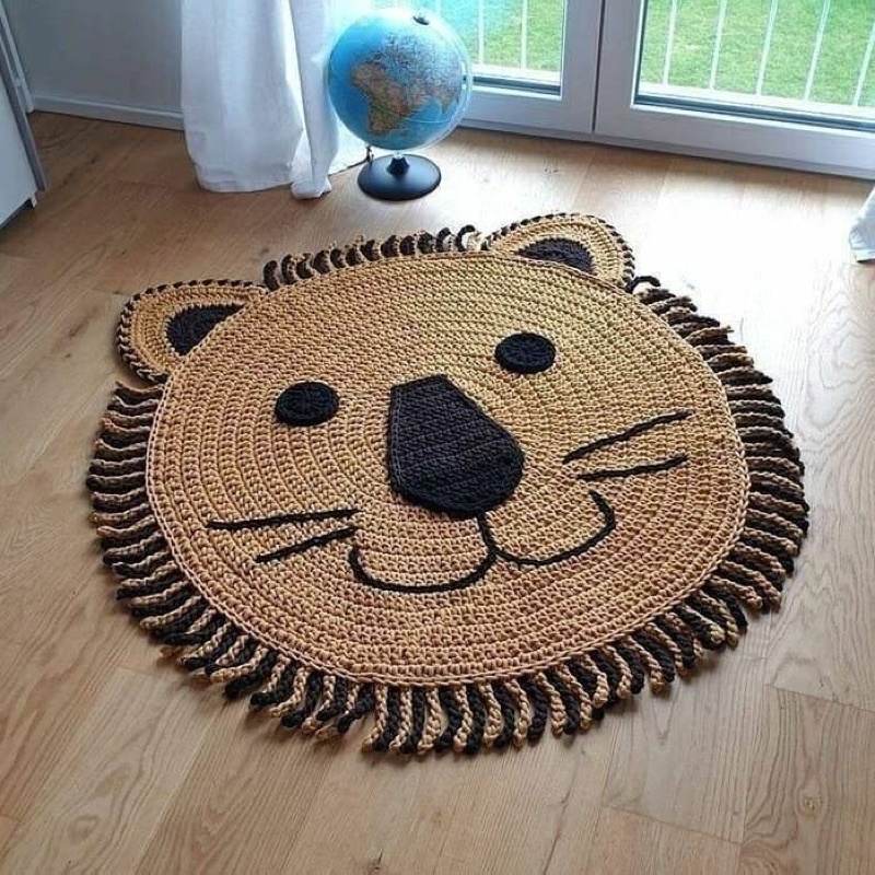 tapete de crochê urso infantil | Shopee ...